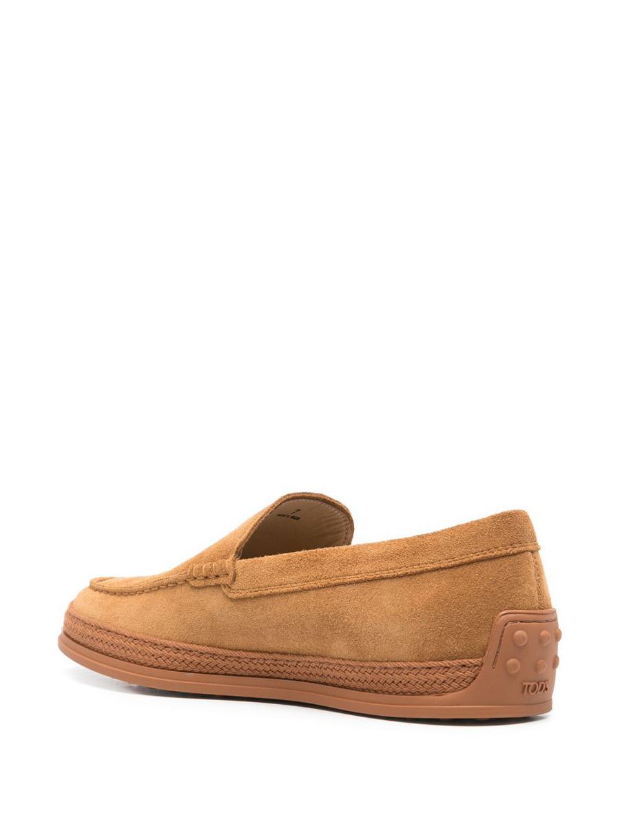 Tod'S Cord Weaving Slip-On Suede Loafers Shoes