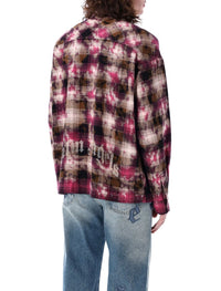 Palm Angels Curved Logo Check Shirt