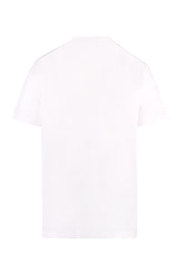 Versace Logo Embroidery Cotton T-Shirt