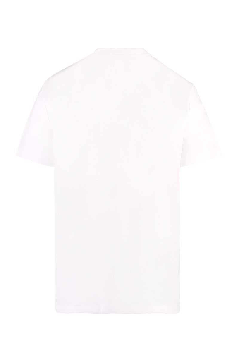 Versace Logo Embroidery Cotton T-Shirt