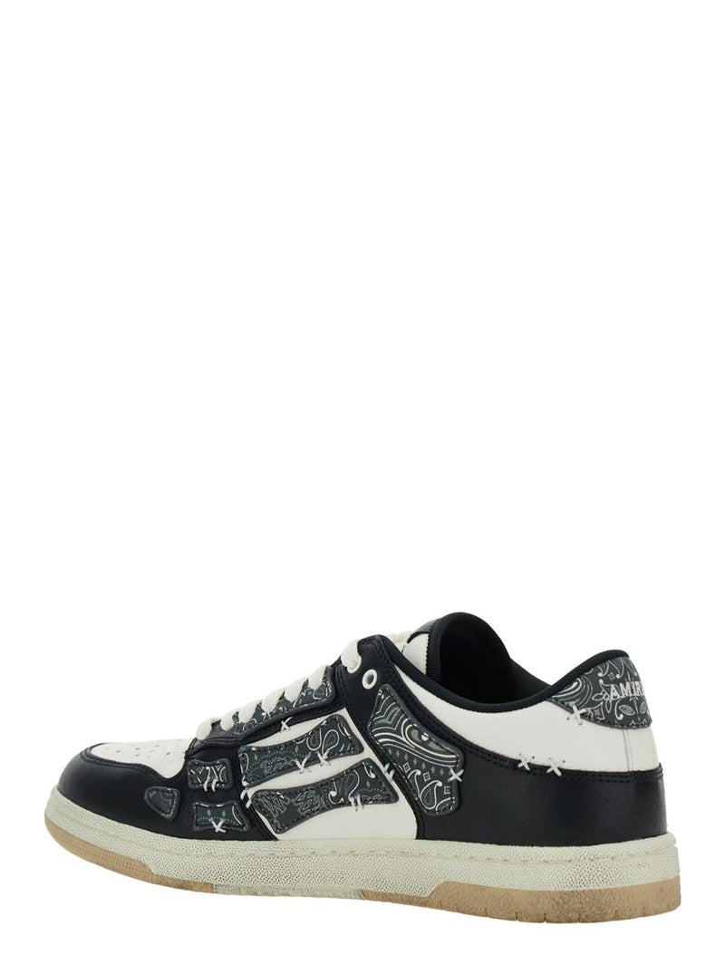 'Skel Top' Black Low Top Sneakers With Logo Patch On The Tongue And Logo Lettering On The Heel In Leather Man
