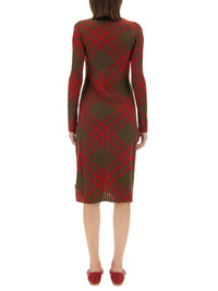 Burberry Check Wool Blend Dress