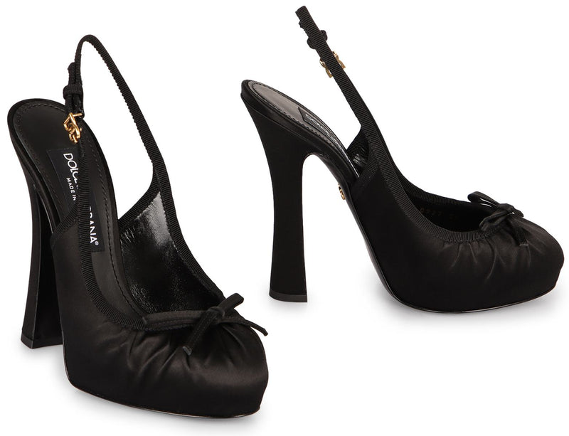 Dolce & Gabbana Satin Slingback Pumps
