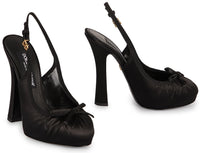Dolce & Gabbana Satin Slingback Pumps