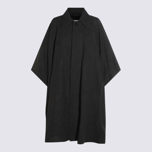 MM6 Maison Margiela Dark Grey Wool Capes