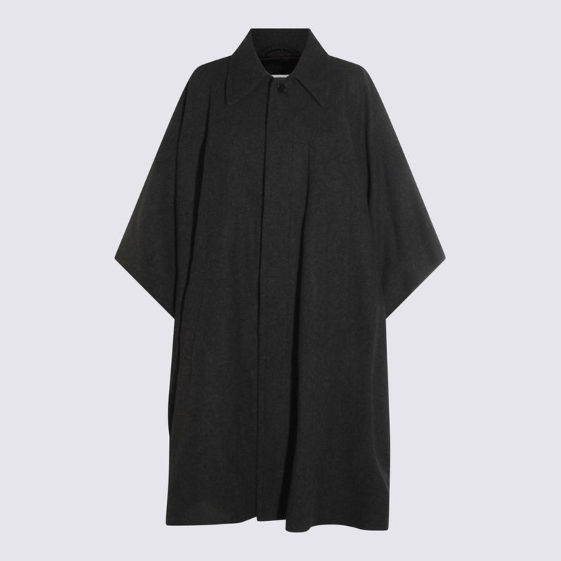 MM6 Maison Margiela Dark Grey Wool Capes