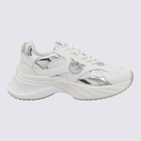 Pinko White And Silver Sneakers