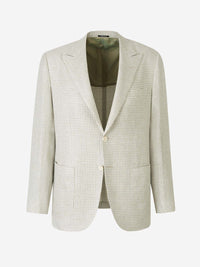 Sartorio Napoli Houndstooth Linen Blazer