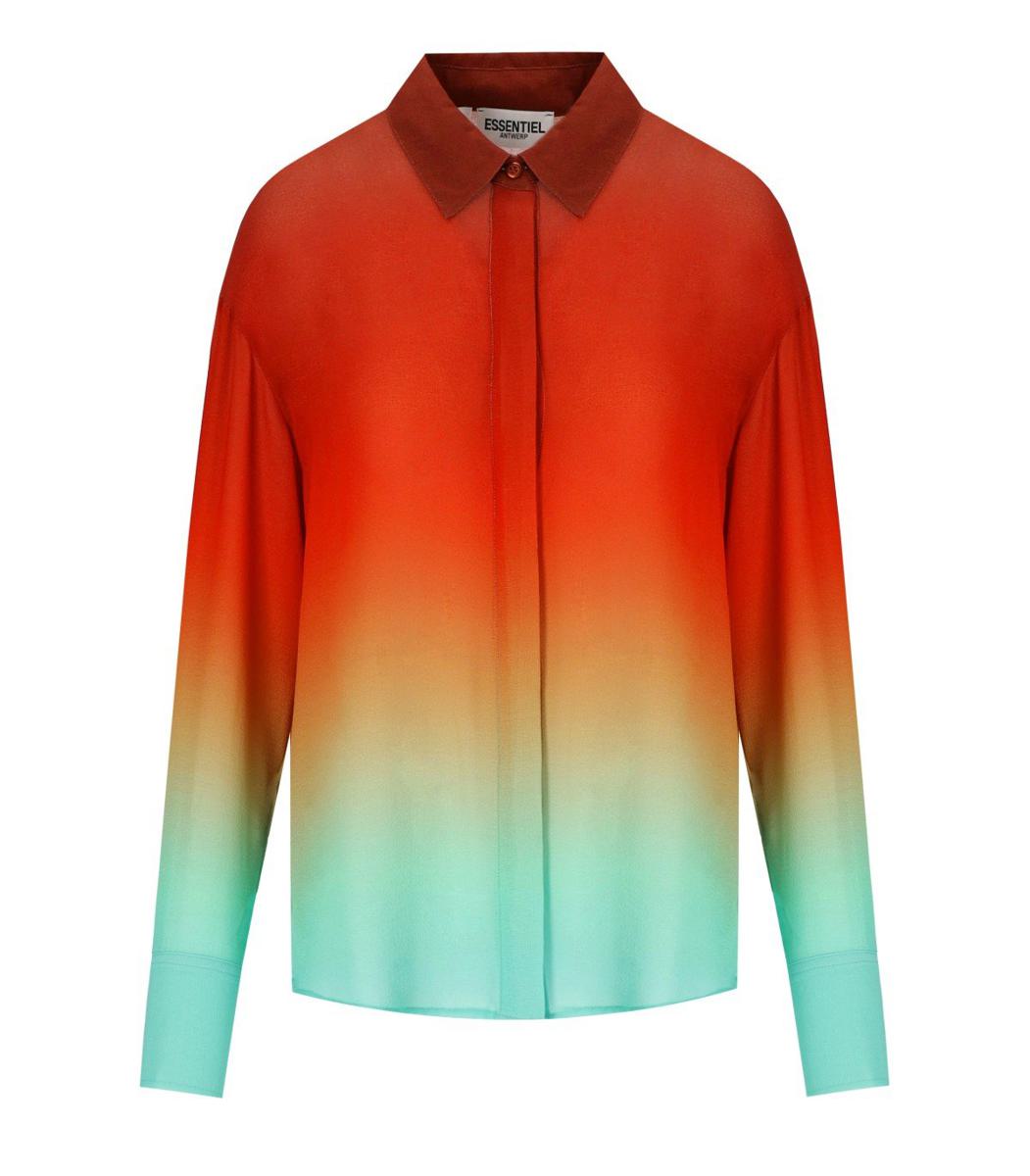 Essentiel Antwerp Heden Tie Dye Orange Shirt