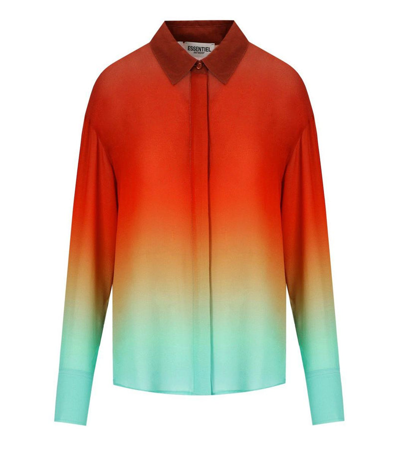 Essentiel Antwerp Heden Tie Dye Orange Shirt