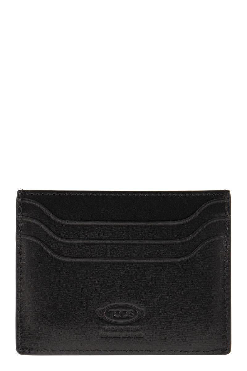 Tod'S Leather Card Holder With Logo