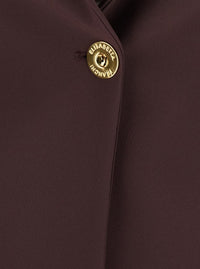 Bordeaux Jacket With Straps And Single-Breasted Fastening In Fabric Woman