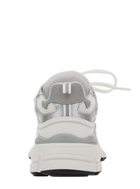 'Marathon Ghost Runner' White Low Top Sneakers With Reflectivce Details In Leather Blend Woman