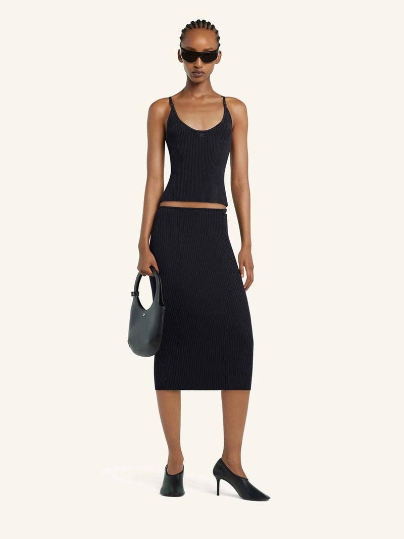 Courrèges Midi Knitted Skirt