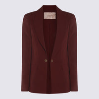 Twinset Dark Red Viscose Blazer