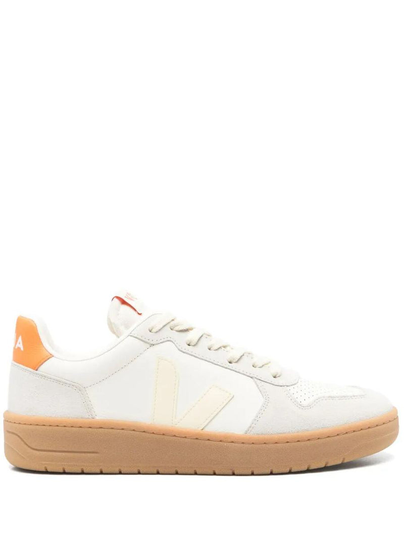 Veja V-82 Grained Leather Pure Sneakers Shoes