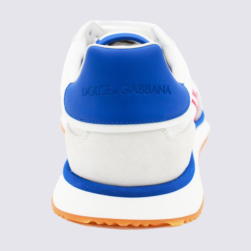 Dolce & Gabbana White And Blue Sneakers