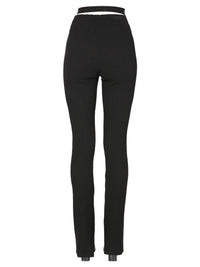 Andreādamo Ribbed Trousers With Cut Out Belt