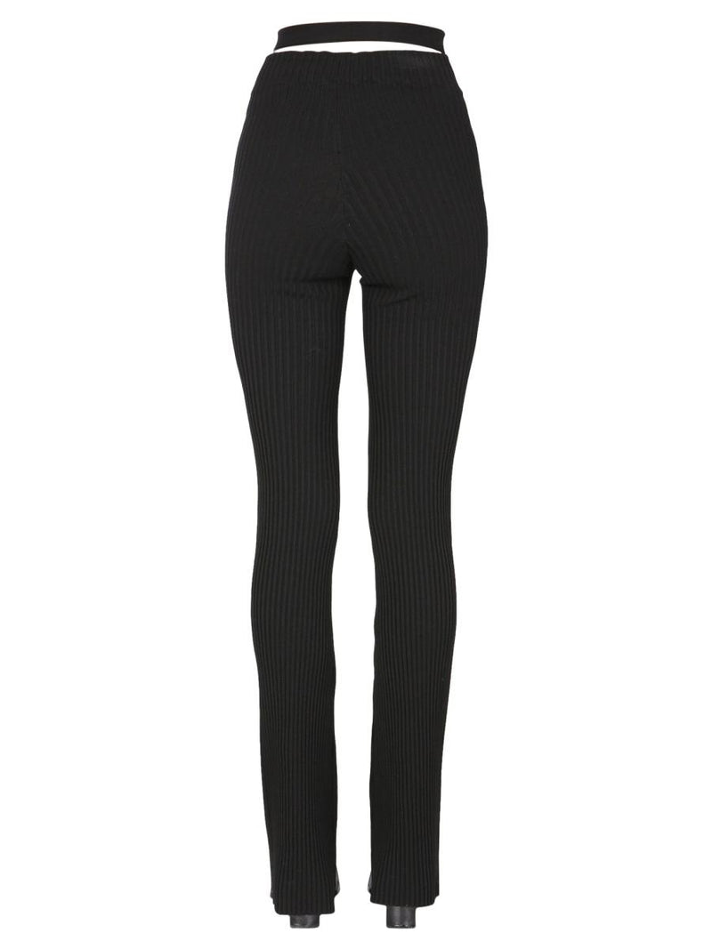 Andreādamo Ribbed Trousers With Cut Out Belt