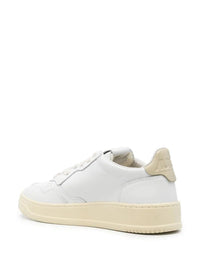 Autry Medalist Low Sneakers In White Leather And Tidal Foam Shoes