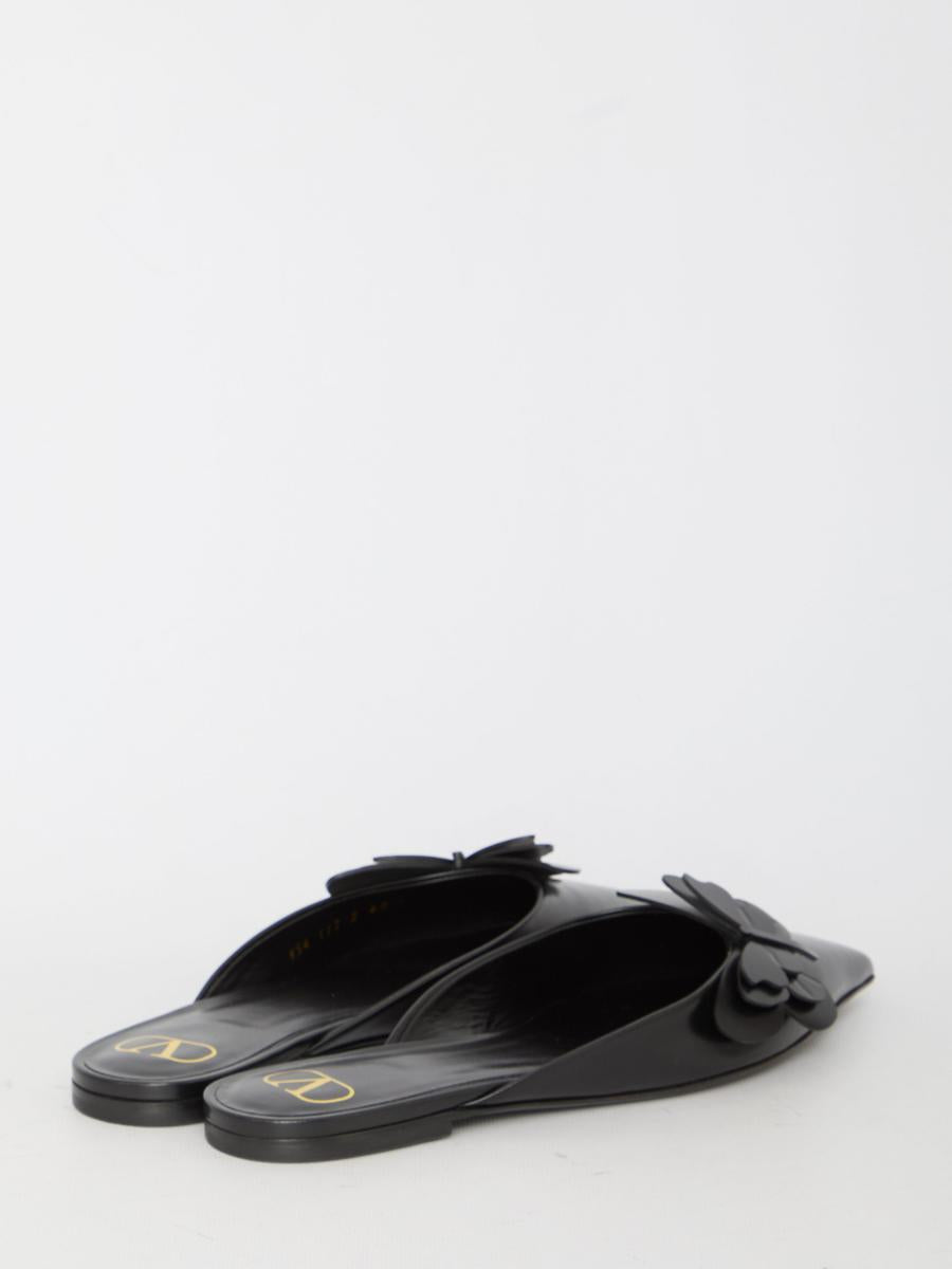 Flat Mules In Leather