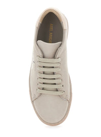 'Clean 90' Grey Low Top Sneakers With Logo Embroidery On The Side In Leather Woman