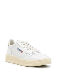 Autry Medalist Low Sneakers In White Leather And Tidal Foam Shoes