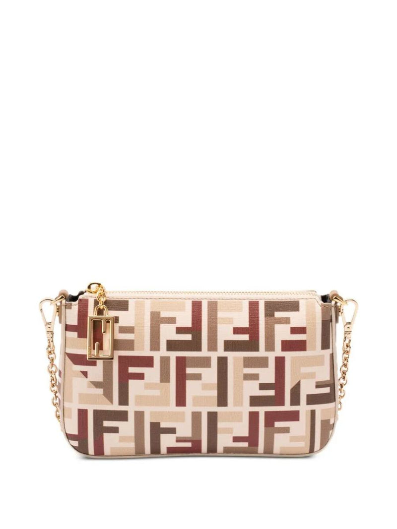 Fendi Ff Fabric Uette Pouch With Chain Bags