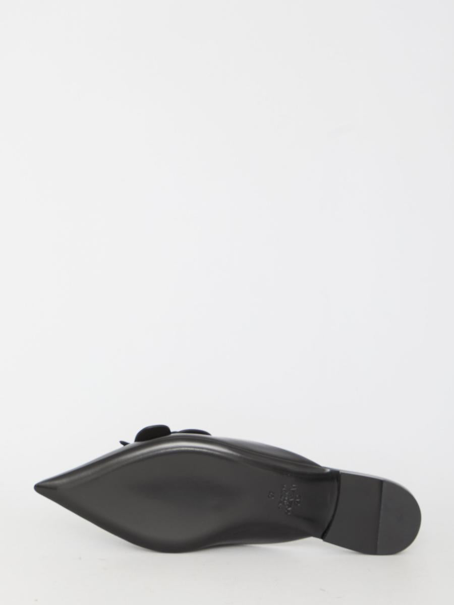 Flat Mules In Leather