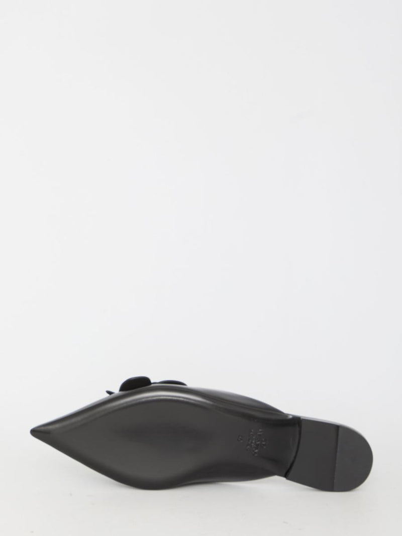 Flat Mules In Leather