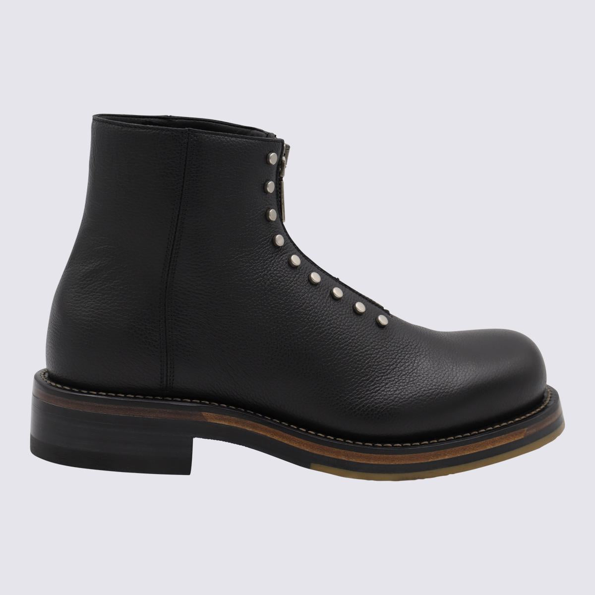 Alexander McQueen Black Leather Boots
