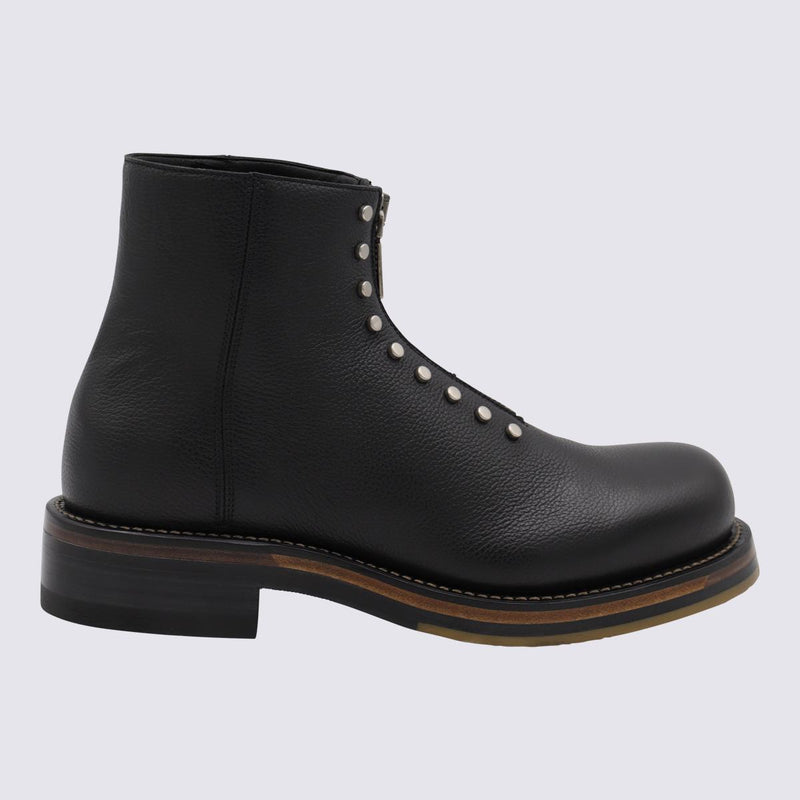 Alexander McQueen Black Leather Boots