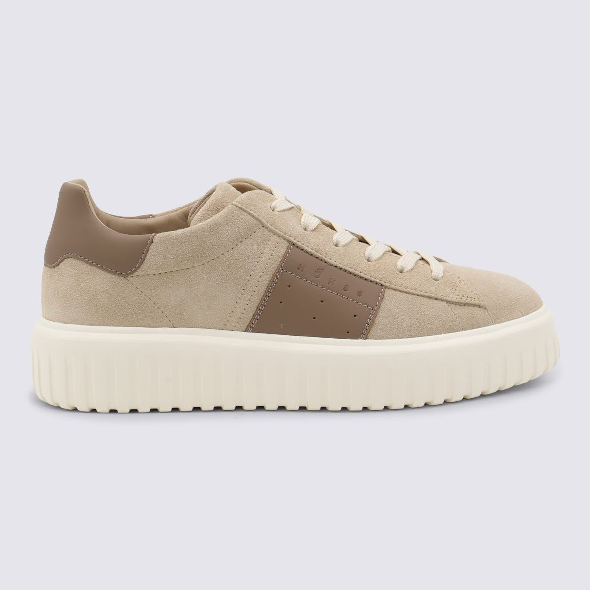 Hogan Beige Leather Sneakers