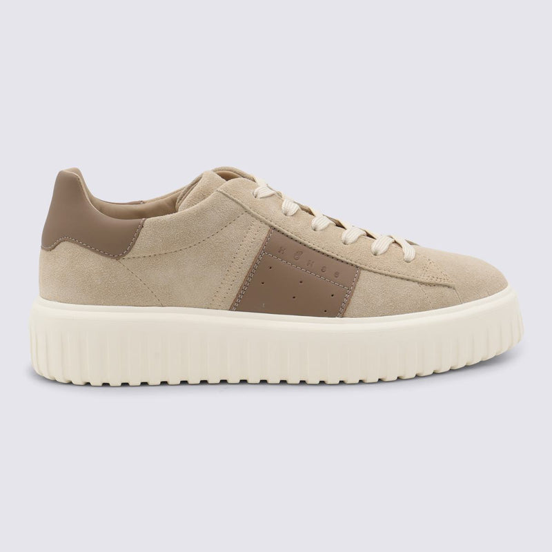 Hogan Beige Leather Sneakers