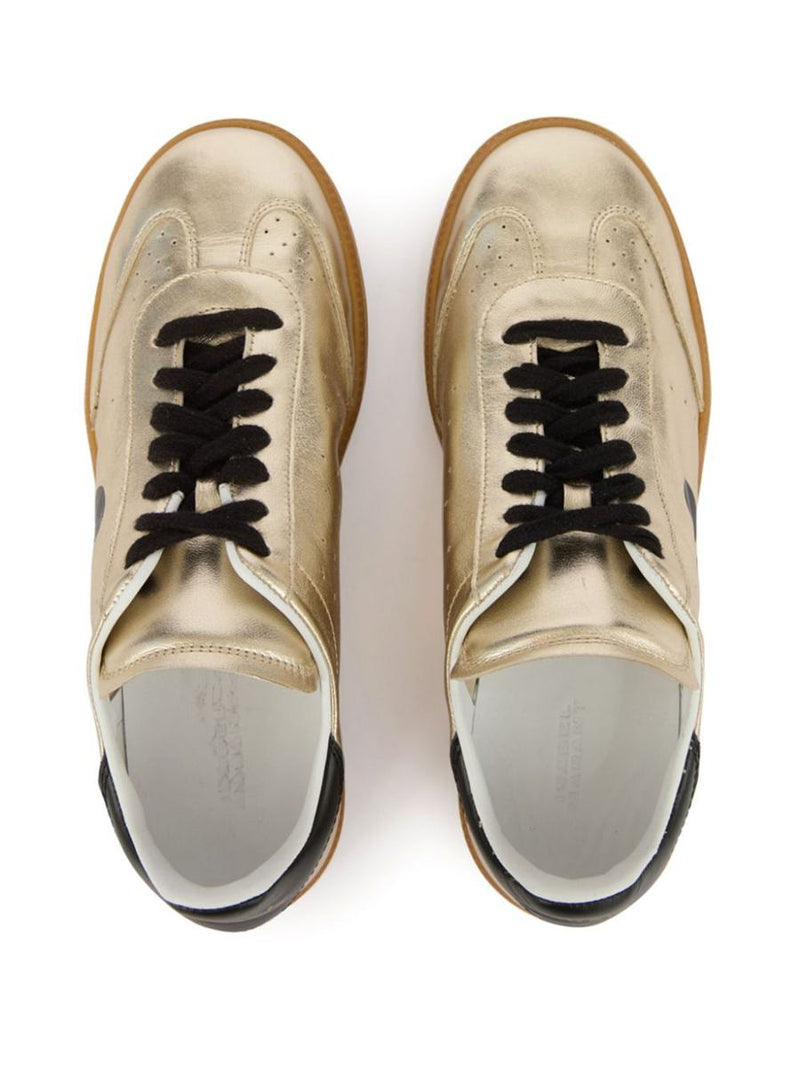 Isabel Marant Metallic Leather Kaycee Sneakers Shoes