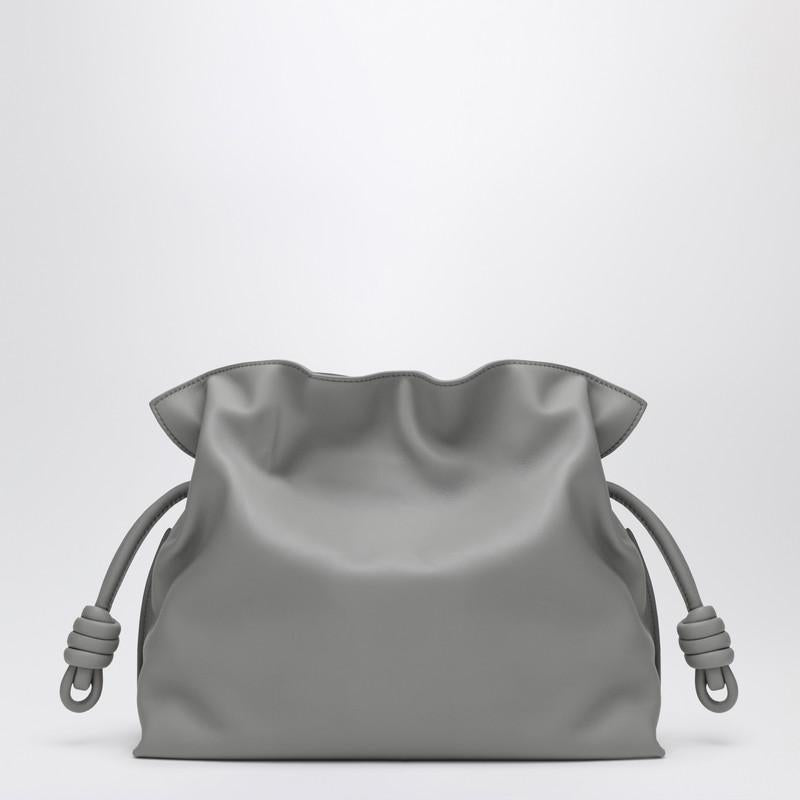 Loewe Medium Flamenco Clutch Bag Grey/Light Ghost