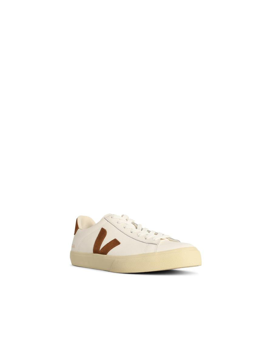 Veja 'Field' White Leather And Cognac Sneakers