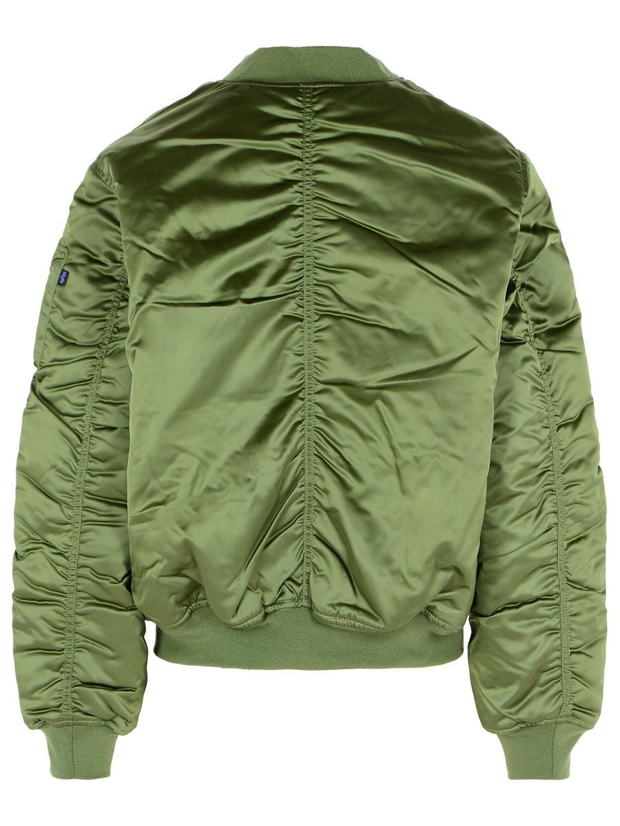 Alpha Industries 'Ma-1 Uv' Green Nylon Bomber Jacket