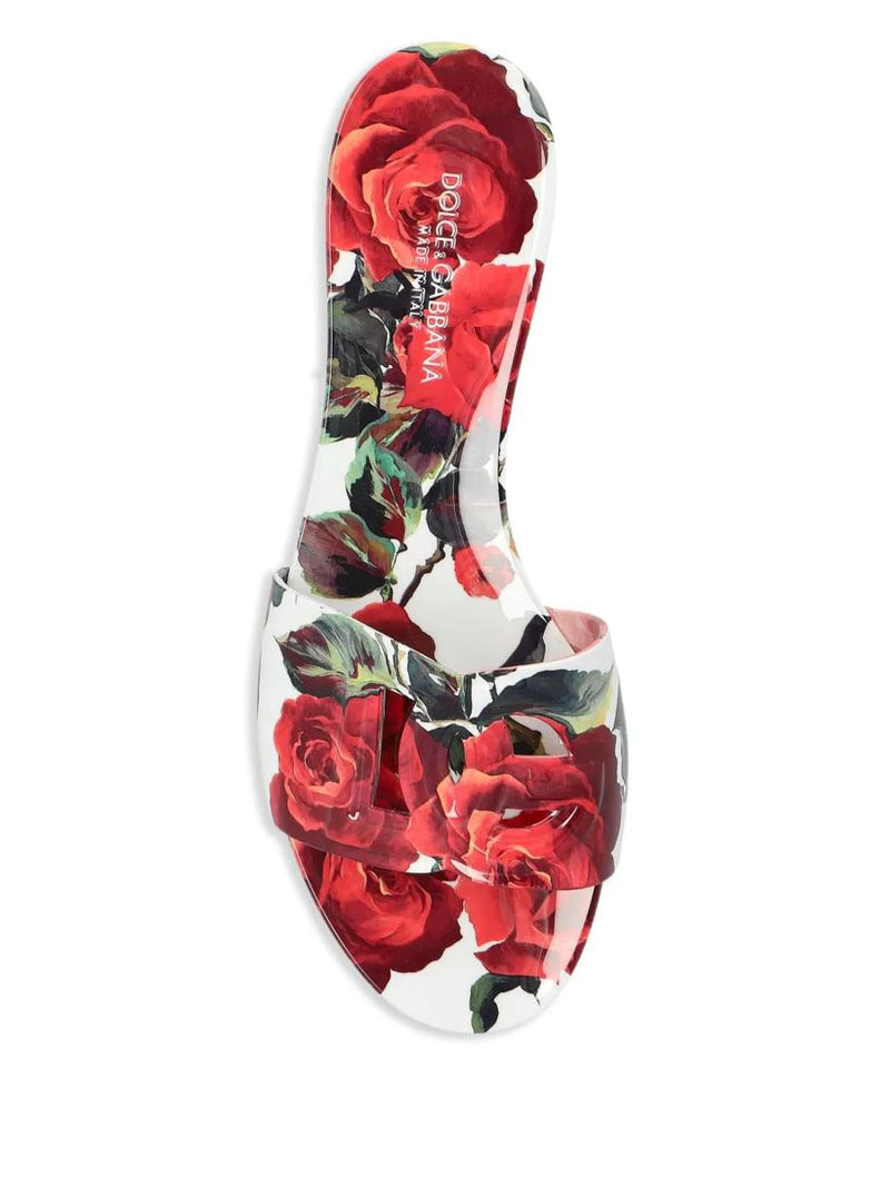 Dolce & Gabbana Floral Slide Sandals