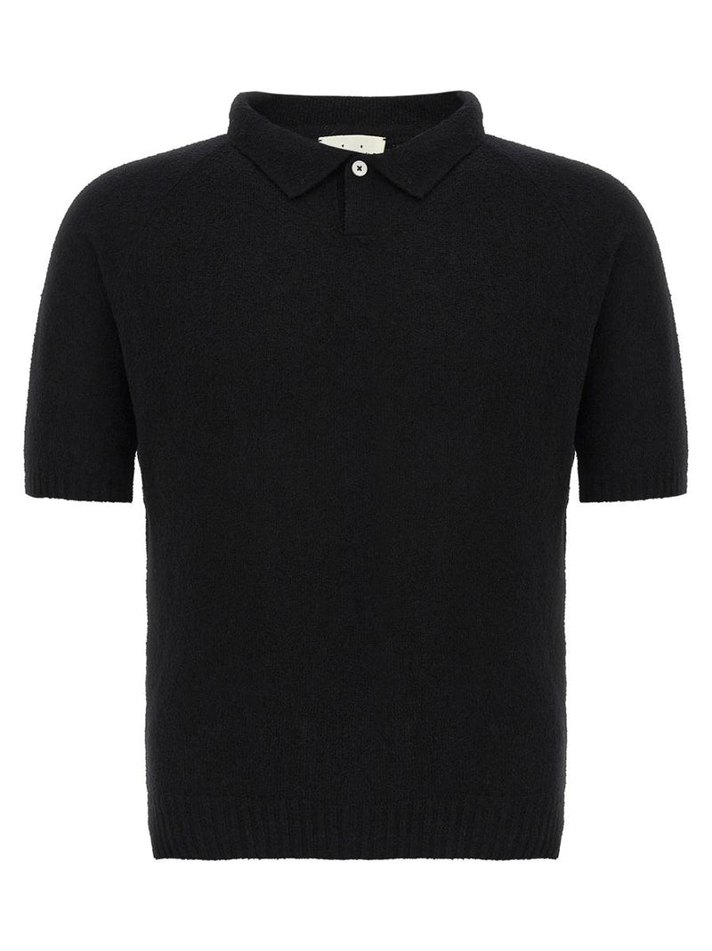 Ma'Ry'Ya Bouclé Cotton Polo Shirt