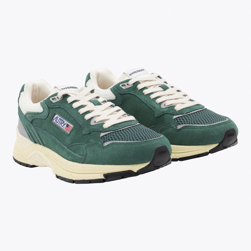 Autry Green Leather Hyperway Sneakers