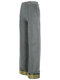 Burberry Grey Nylon Blend Trousers