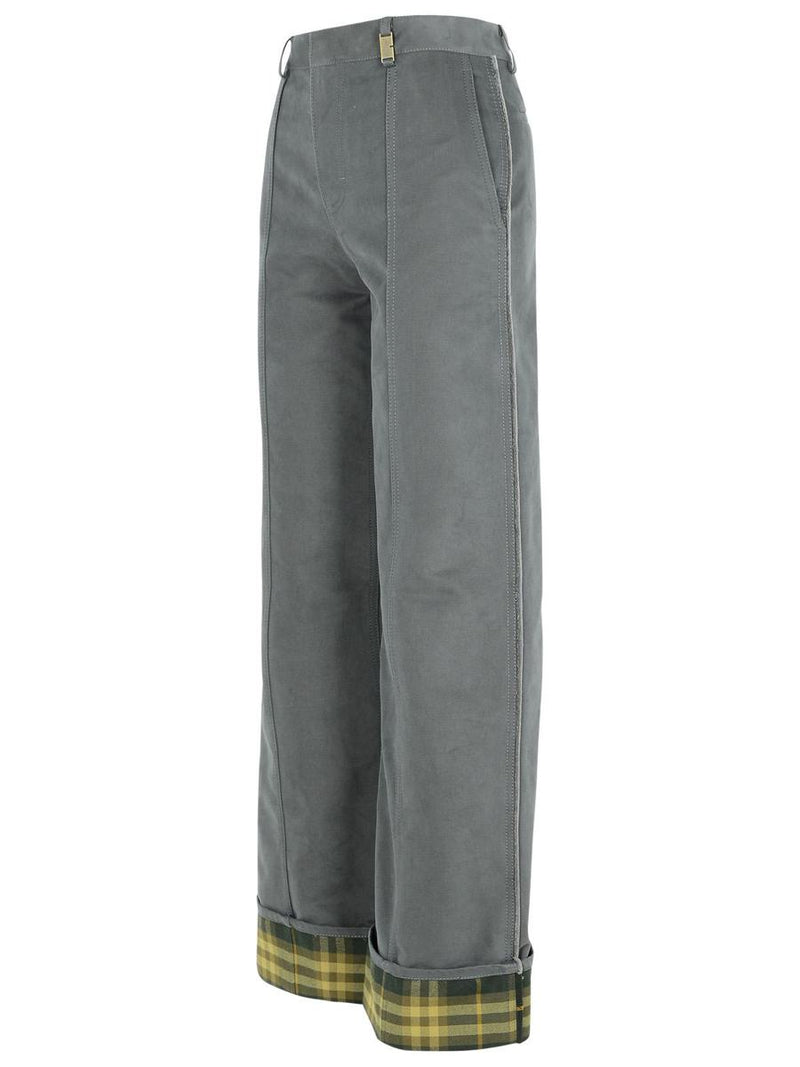 Burberry Grey Nylon Blend Trousers