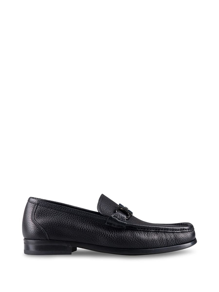 Salvatore Ferragamo Grained Leather Gancini Loafers Shoes