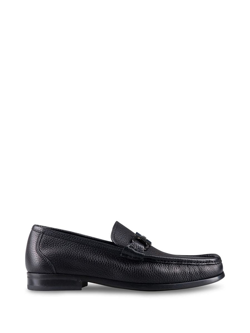 Salvatore Ferragamo Grained Leather Gancini Loafers Shoes