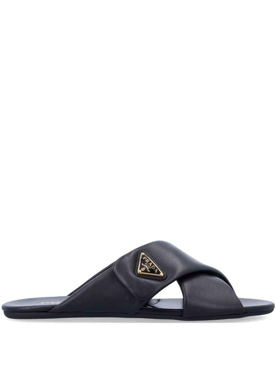Prada Criss-Cross Logo Slides