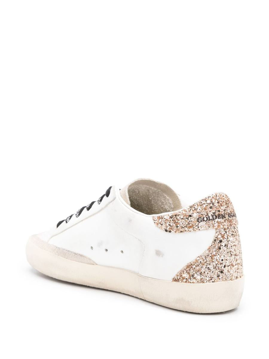 Golden Goose 'Super-Star' Sneakers With Star And Glitter Heel