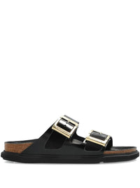 Birkenstock Arizona Droplet Buckle Shiny Leather Sandals Shoes