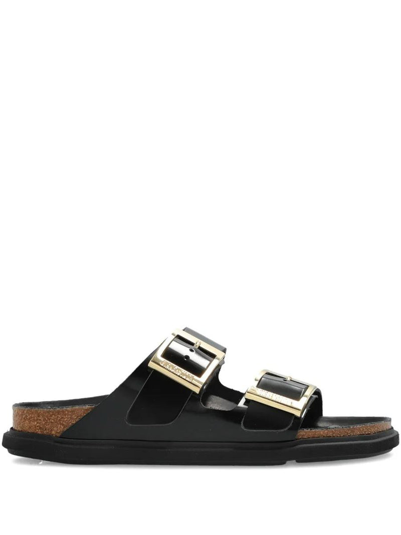 Birkenstock Arizona Droplet Buckle Shiny Leather Sandals Shoes