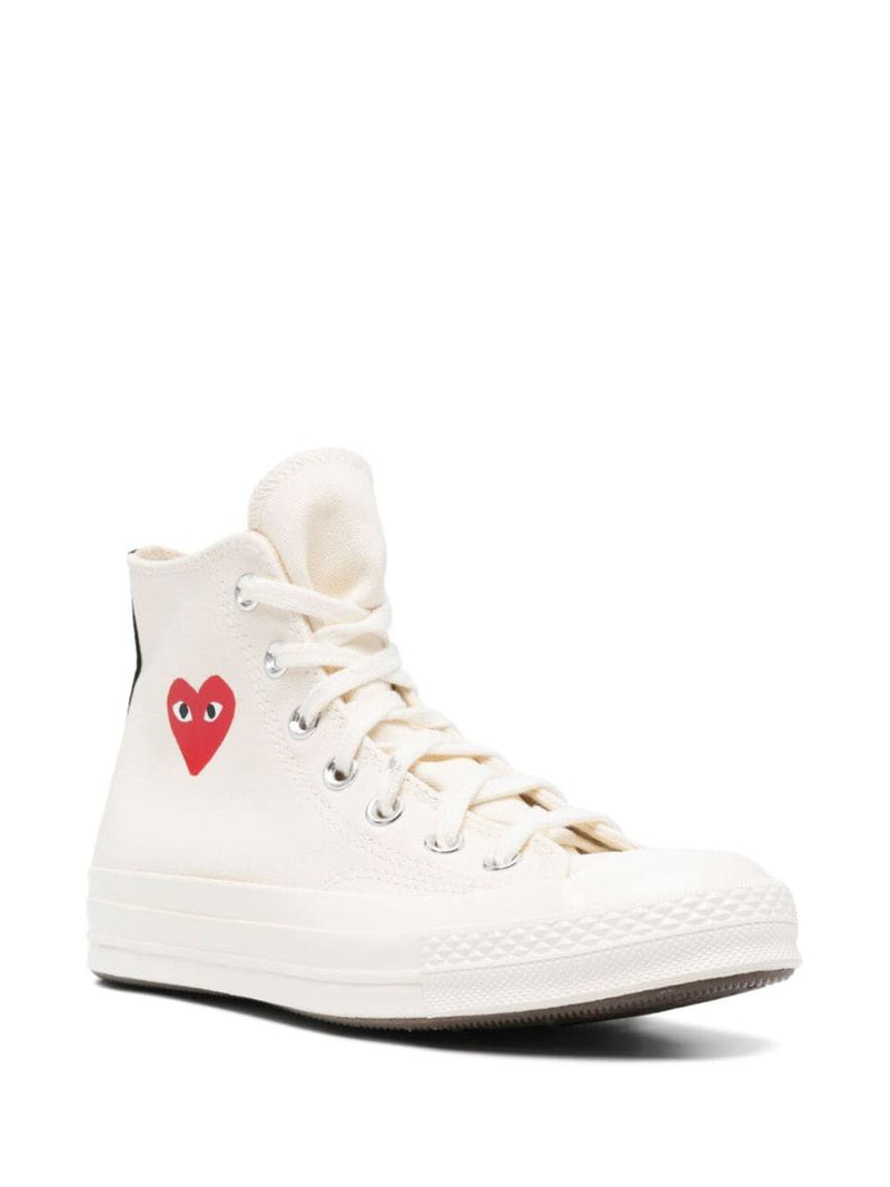 Converse X Comme Des Garçons Play Small Red Heart High-Top Sneakers Shoes